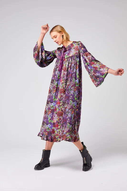 Sperone dress in Purple Lichen print Tunics Versatile stylish