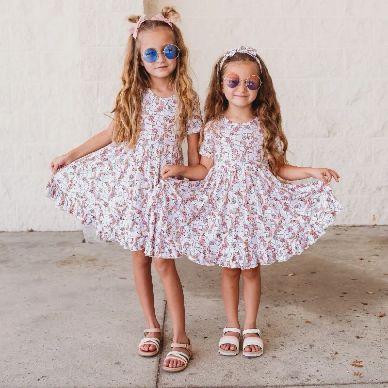HAPPY DREAMS DREAM RUFFLE DRESS Tunics stripes playful
