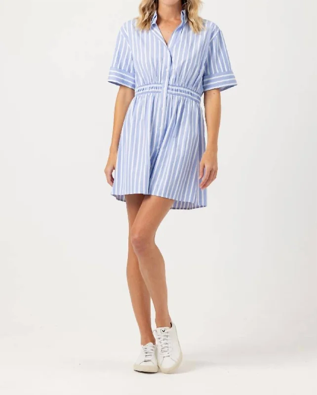 Romi Dress In Blue Italian St. Elegant Long Evening