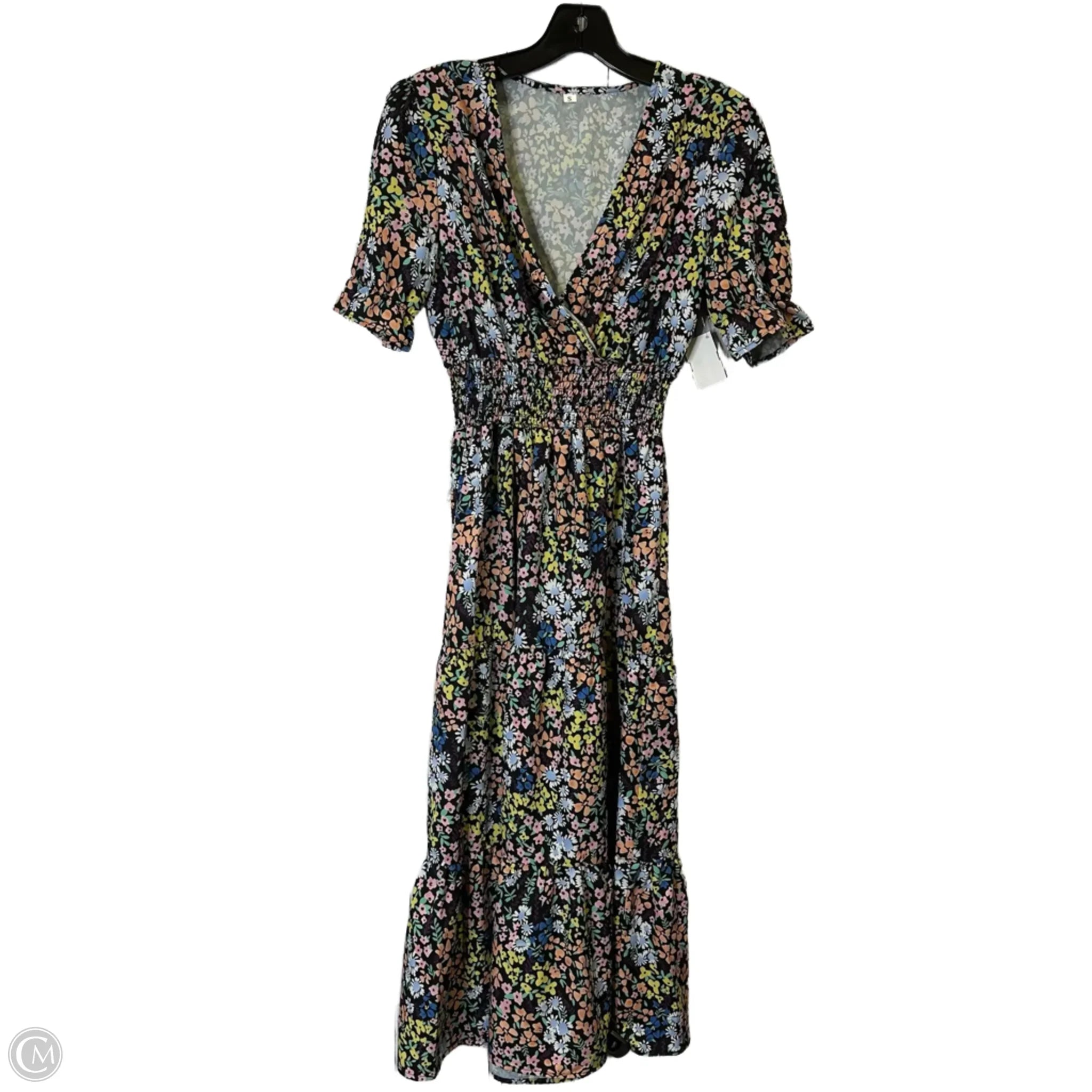 Dress Casual Maxi By Shein In Floral Print, Size: S Tunics Stylish elegant