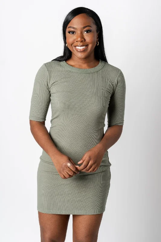 Z Supply Carolina mini dress evergreen Chic Sleeveless Mini Dress