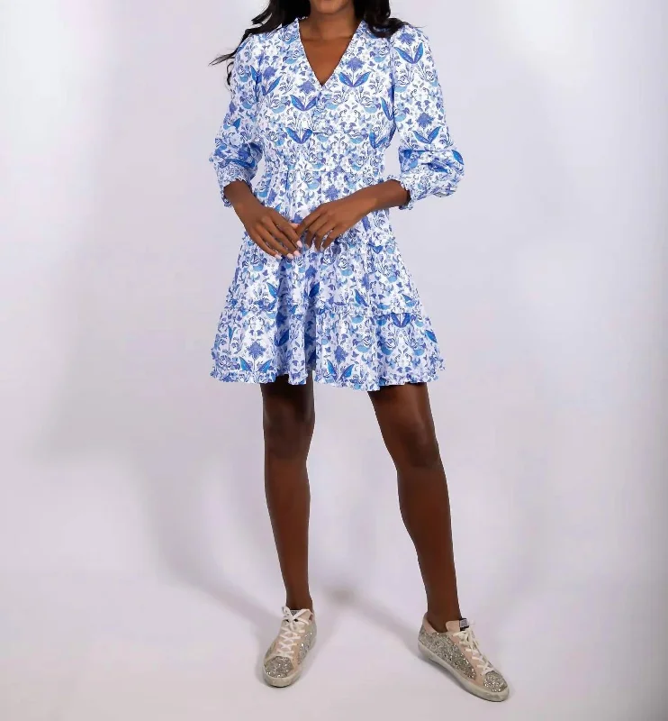 V-Neck Smocked Waist Dress In Batik Tunics Sale discount