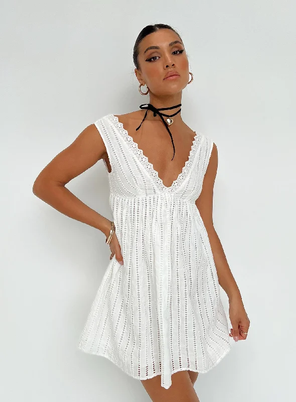 Laney Mini Dress White Tunics Solid Classic
