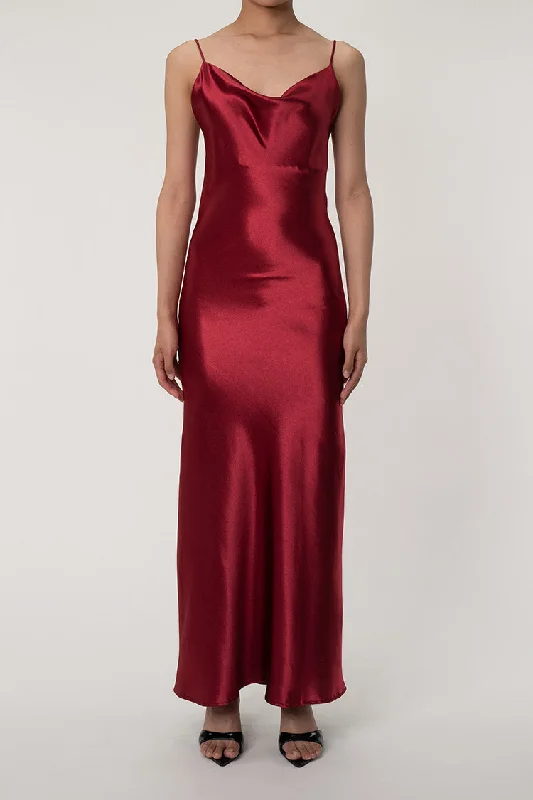 Lavish Cowl Neck Spaghetti Strap Backless Fishtail Satin Evening Maxi Dress Tunics Favorite customer Lavish Cowl Neck Spaghetti Strap Backless Fishtail Satin Evening Maxi Dress Tunics Favorite customer