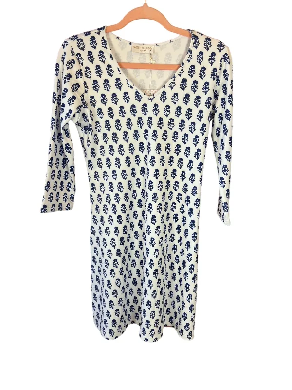 Lulu Dress In Block Print Navy Tunics Plaid country
