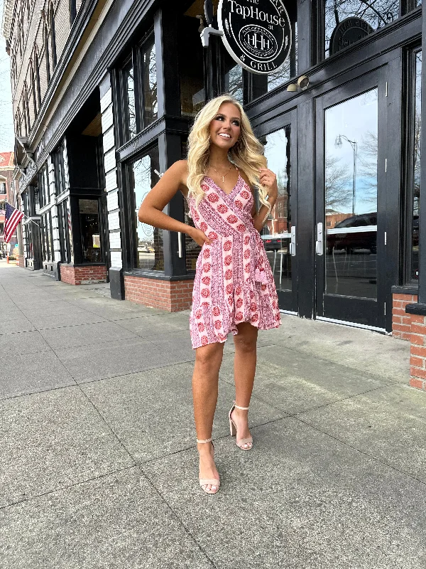 Yasmin Floral Mini Dress Chic Halter Mini Dress