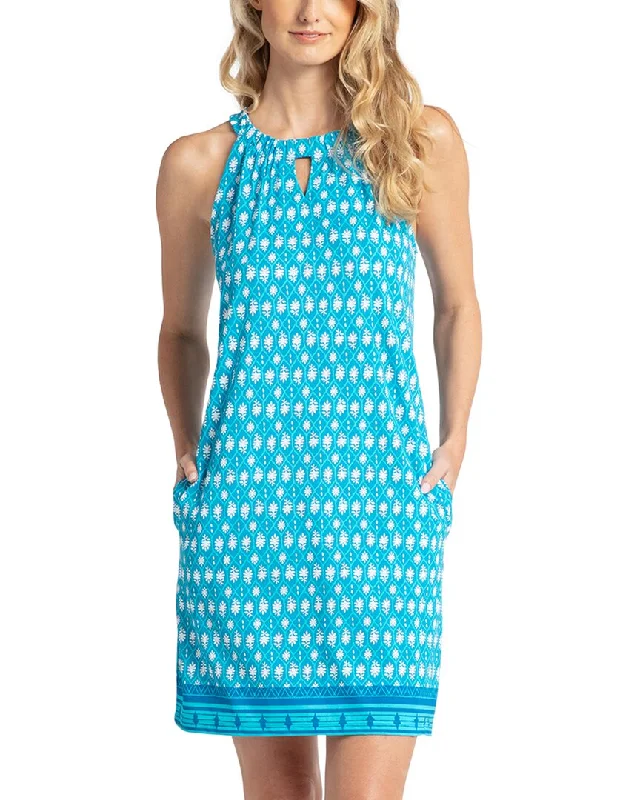 Cabana Life Sleeveless Shift Dress Turtleneck Neckline Stylish