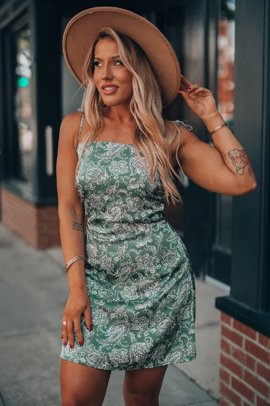 Pretty Lies Paisley Mini Dress FINAL SALE Cozy T-Shirt Mini Dress