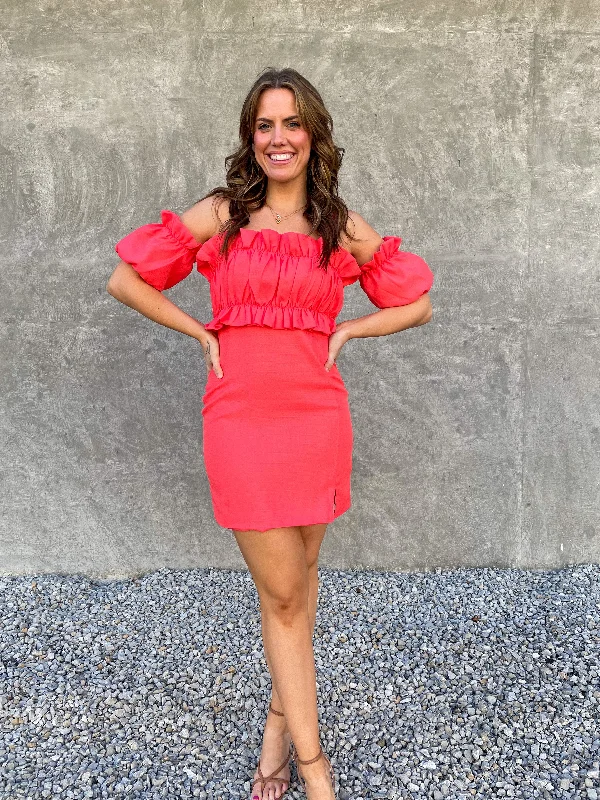 Coral Cay Mini Dress Comfortable Smocked Mini Dress