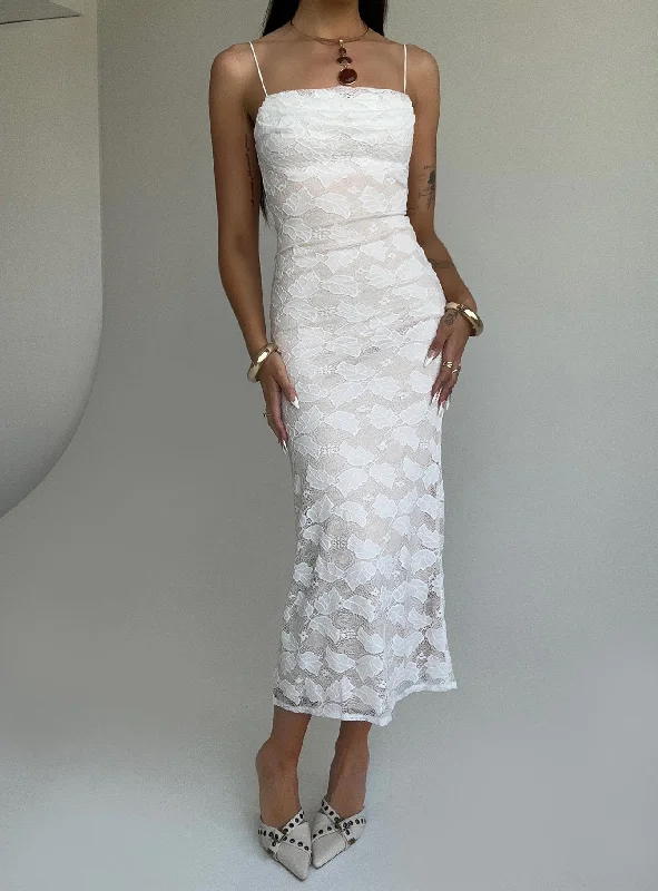 Azra Maxi Dress White Maxi Flowy Bohemian
