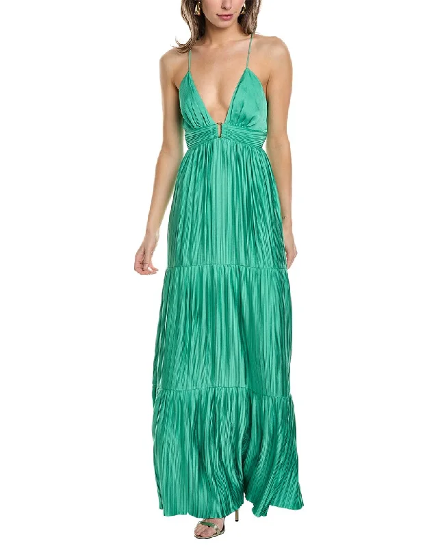 ba&sh Pleated Maxi Dress Tunics Velvet soft
