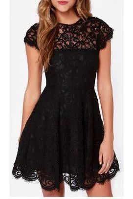 Black Lace Homecoming Dress Sweet 16 Dress Cute Backless Party Dresses for Teens Tunics Seasonal trendy Black Lace Homecoming Dress Sweet 16 Dress Cute Backless Party Dresses for Teens Tunics Seasonal trendy