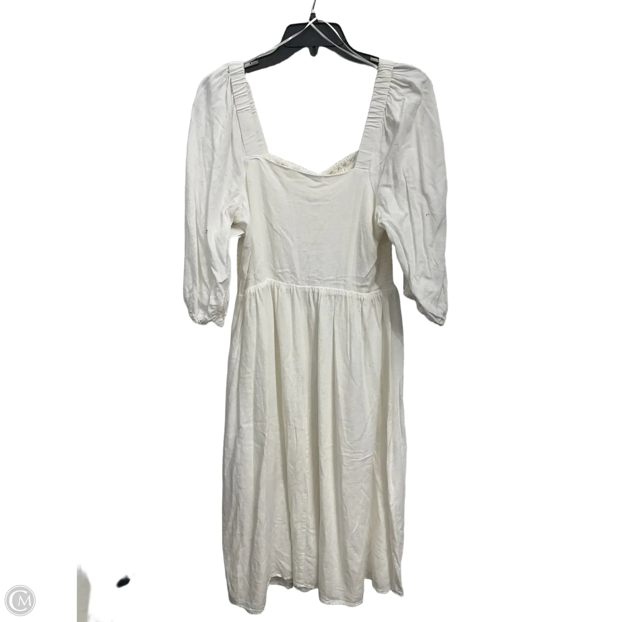 Dress Casual Midi By Lc Lauren Conrad In White, Size: L Tunics Chic elegant