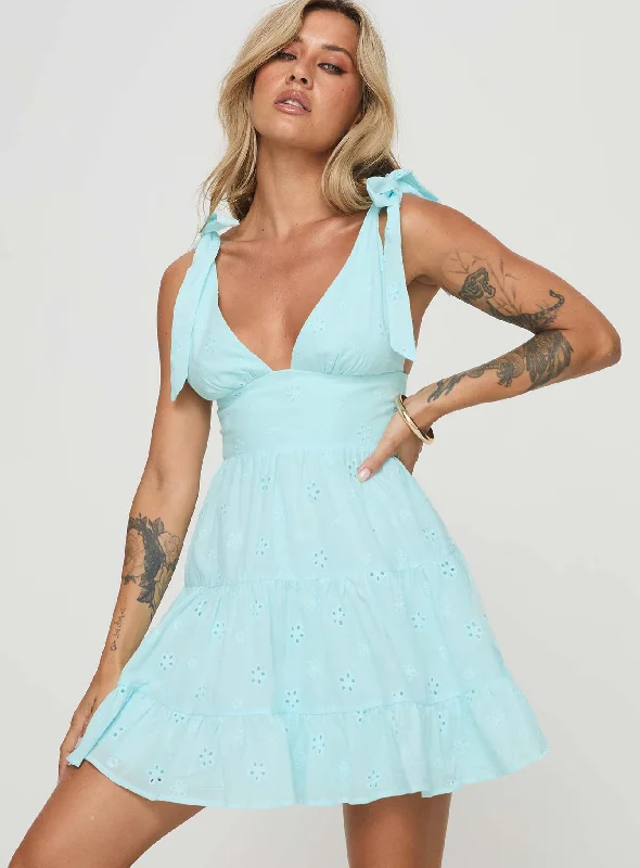 Galvis Mini Dress Blue Tunics Chic elegant