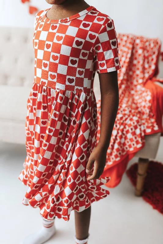 LOVE CHECKZZZ EXCLUSIVE DREAM RUFFLE DRESS Tunics Mesh breathable