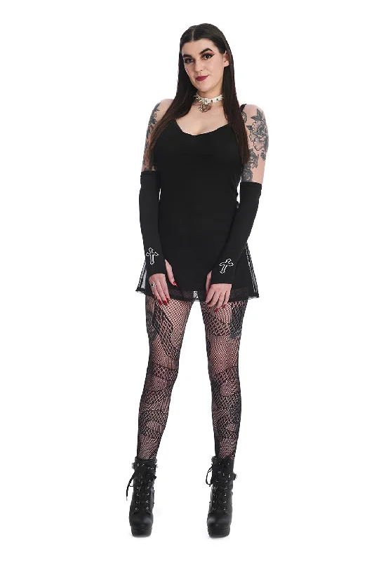 VINKA MESH MINI DRESS Casual Button-Up Mini Dress