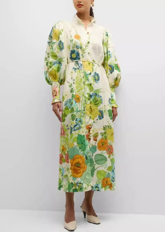 Bohemian Green Print Pockets Tie Waist Cotton Shirts Dresses Fall AU1016 Halter Neckline Beach Bohemian Green Print Pockets Tie Waist Cotton Shirts Dresses Fall AU1016 Halter Neckline Beach