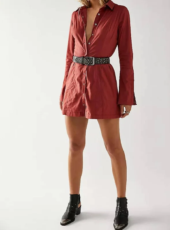 Thea Mini Dress In Pink Cinnamon Tunics Luxurious high-end