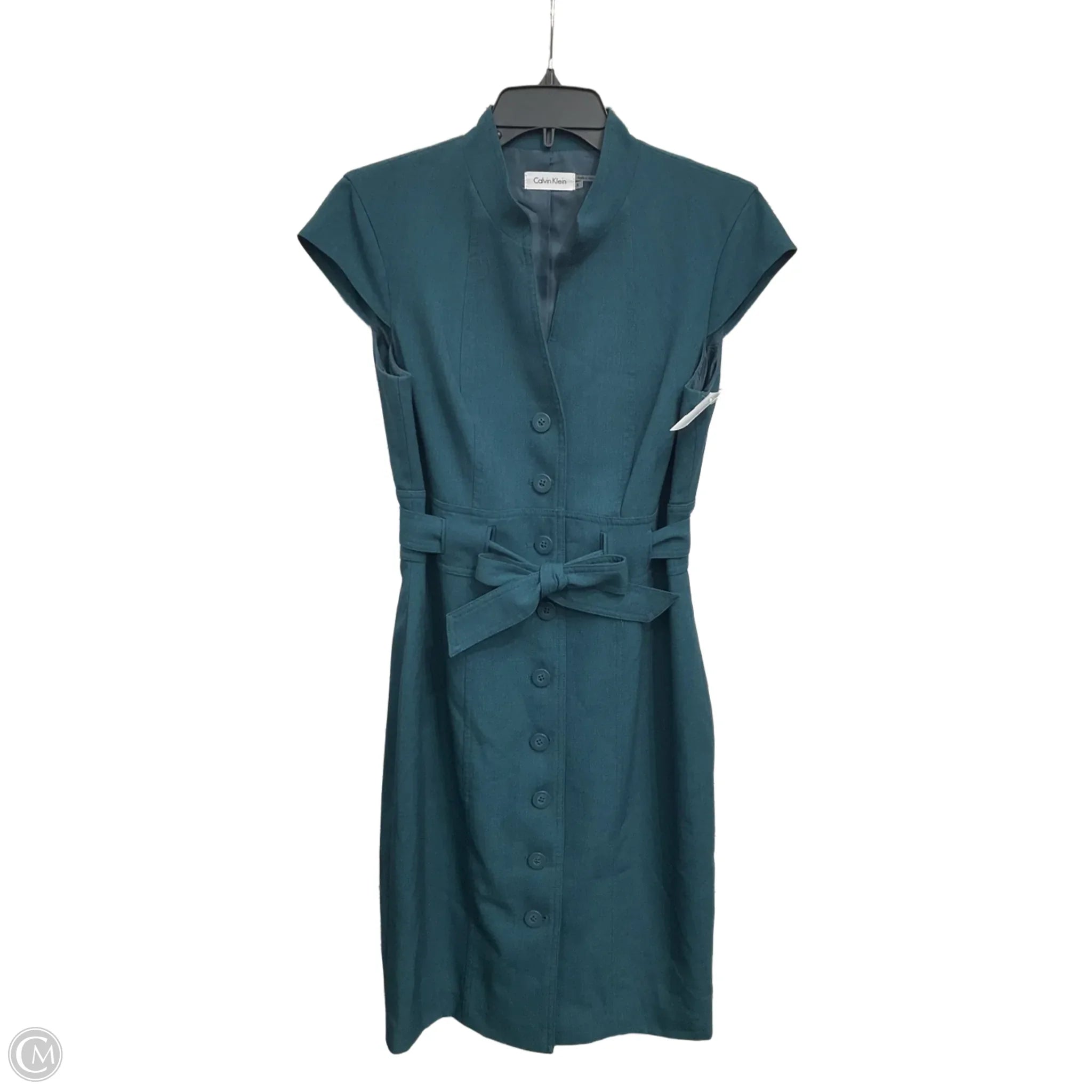 Dress Casual Midi By Calvin Klein In Teal, Size: 8 Tunics Timeless classic