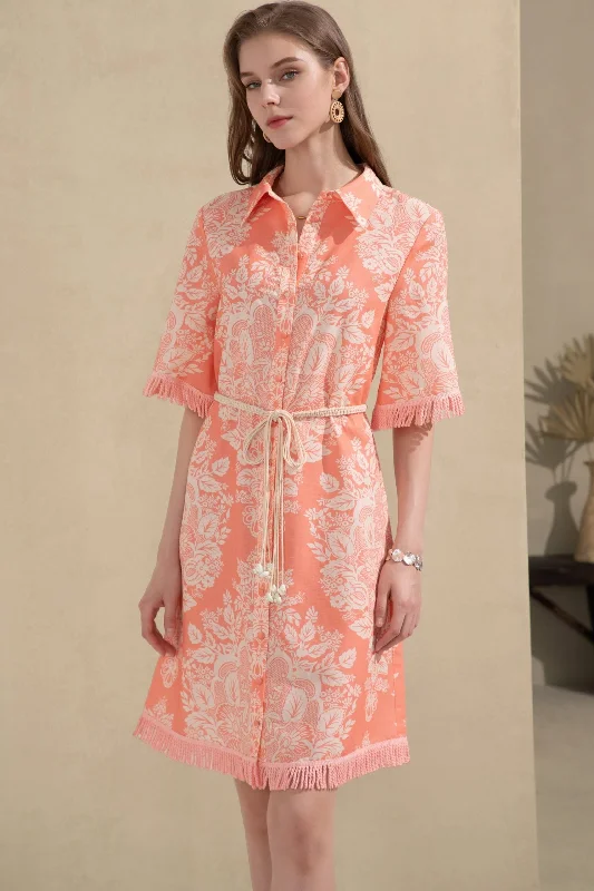 Bettina Mini Dress - Coral Tunics Custom made