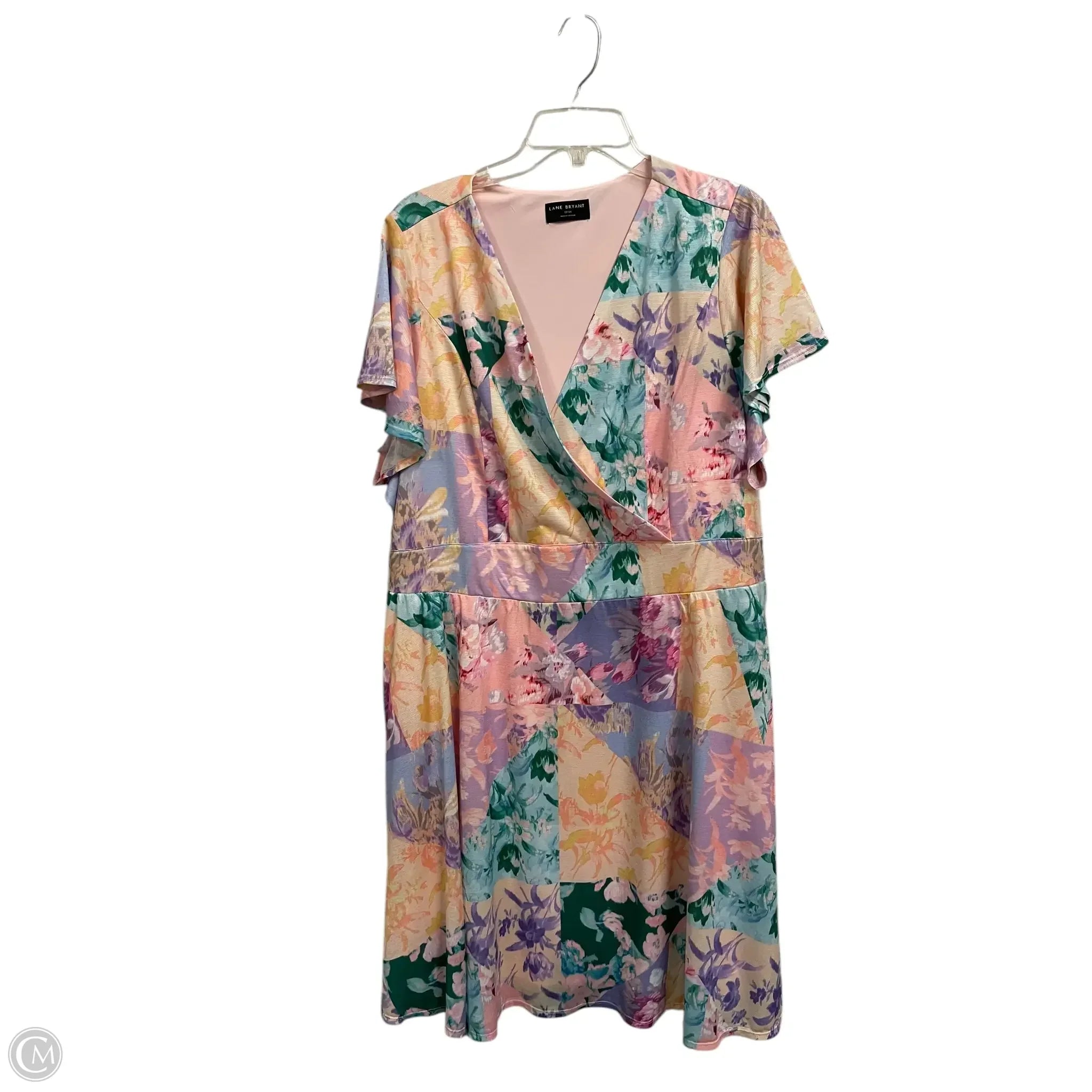 Dress Casual Short By Lane Bryant In Pink, Size: 3x Tunics Distressed trendy