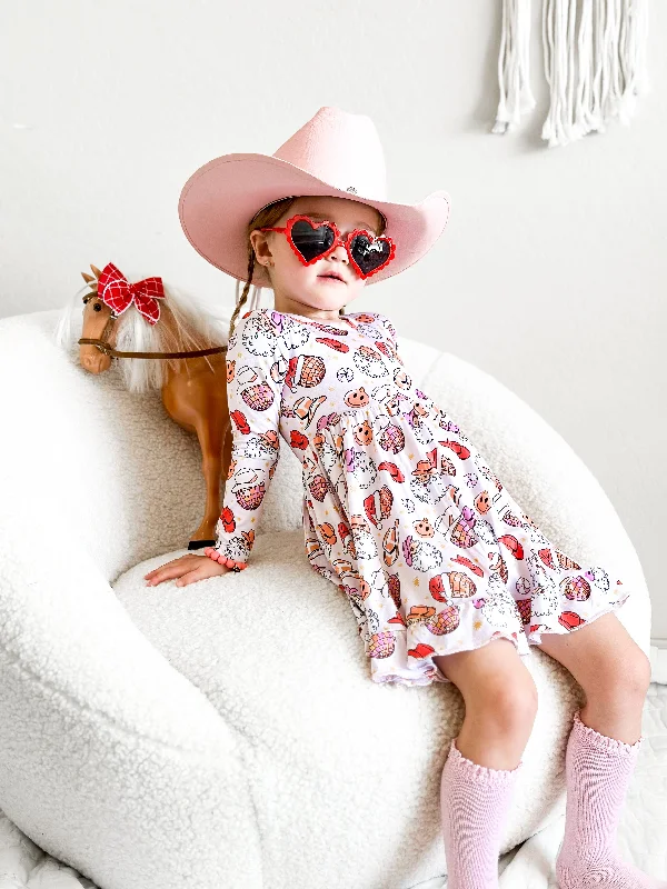 COWGIRL CLAUS DREAM RUFFLE DRESS Tunics Chic elegant