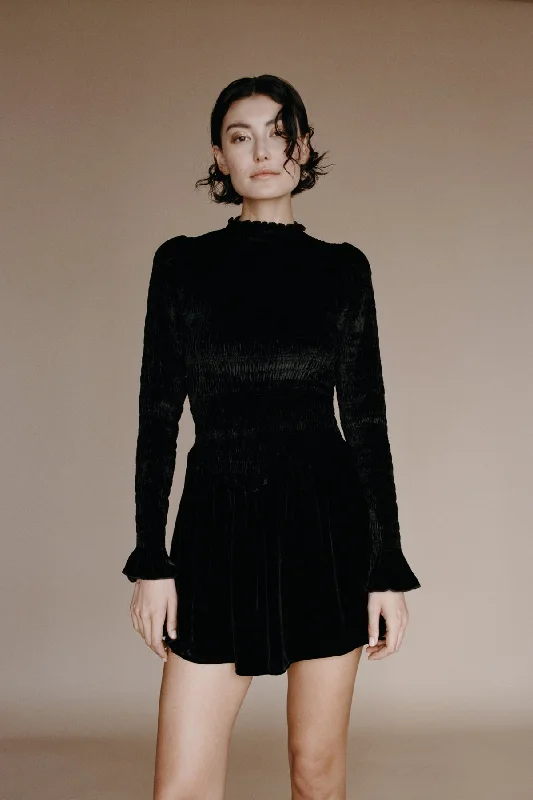 Silk Velvet Ruched Mini Dress Trendy Camisole Mini Dress
