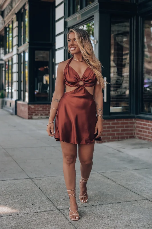 Need My Love Cutout Mini Dress FINAL SALE Chic Tropical Mini Dress