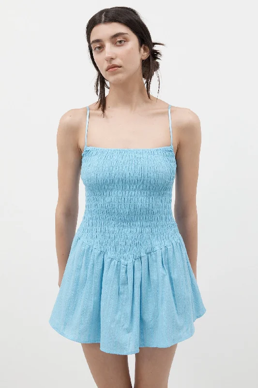 Bluebell Ballerina Mini Dress Comfortable Zip-Up Mini Dress