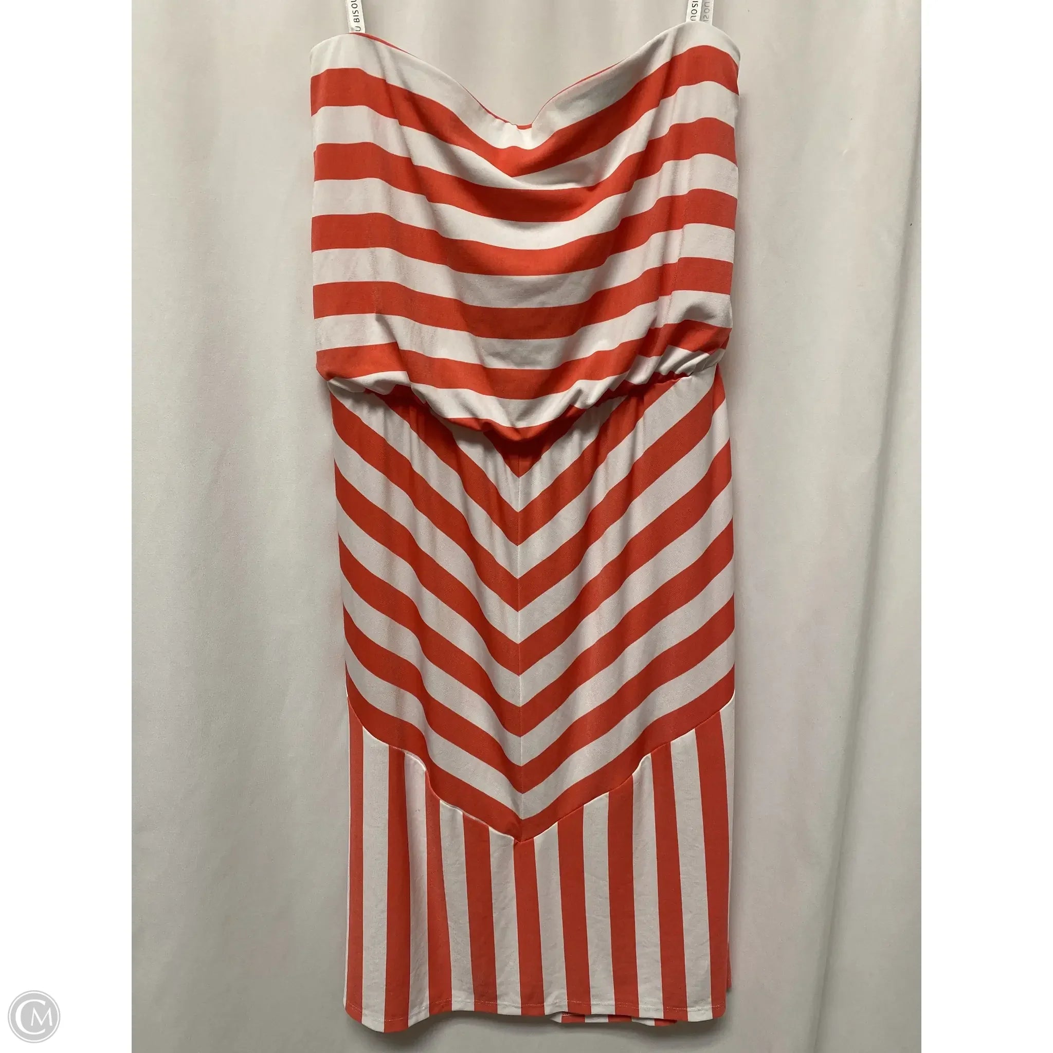 Dress Casual Midi By Bisou Bisou In Coral, Size: M Tunics Lace romantic