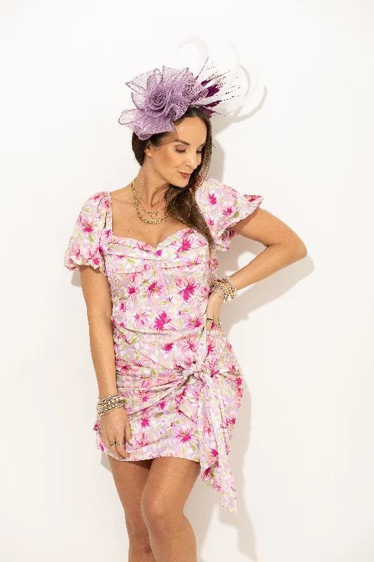 Maggie Floral Mini Dress Comfortable Off-Shoulder Mini Dress
