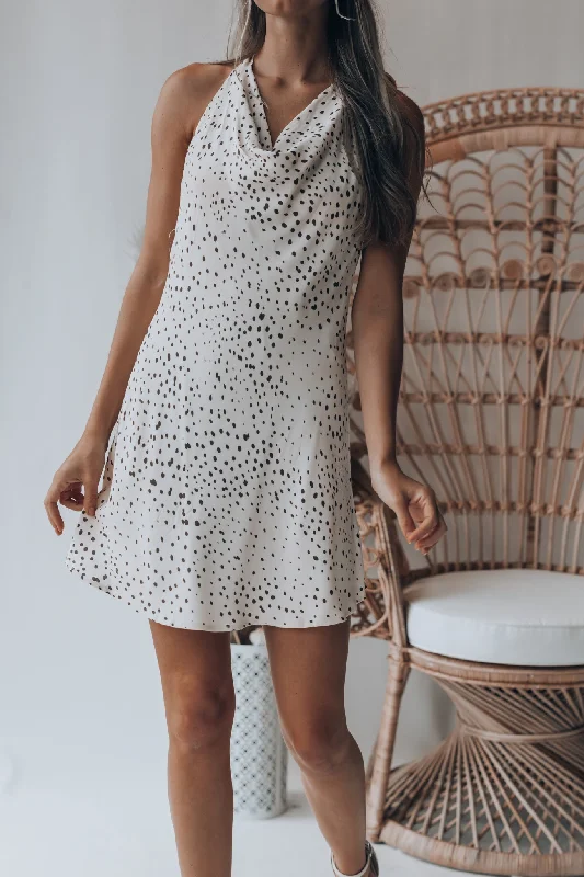 Shake It Up Cowl Neck Mini Dress FINAL SALE Stylish Sweetheart Neck Mini Dress