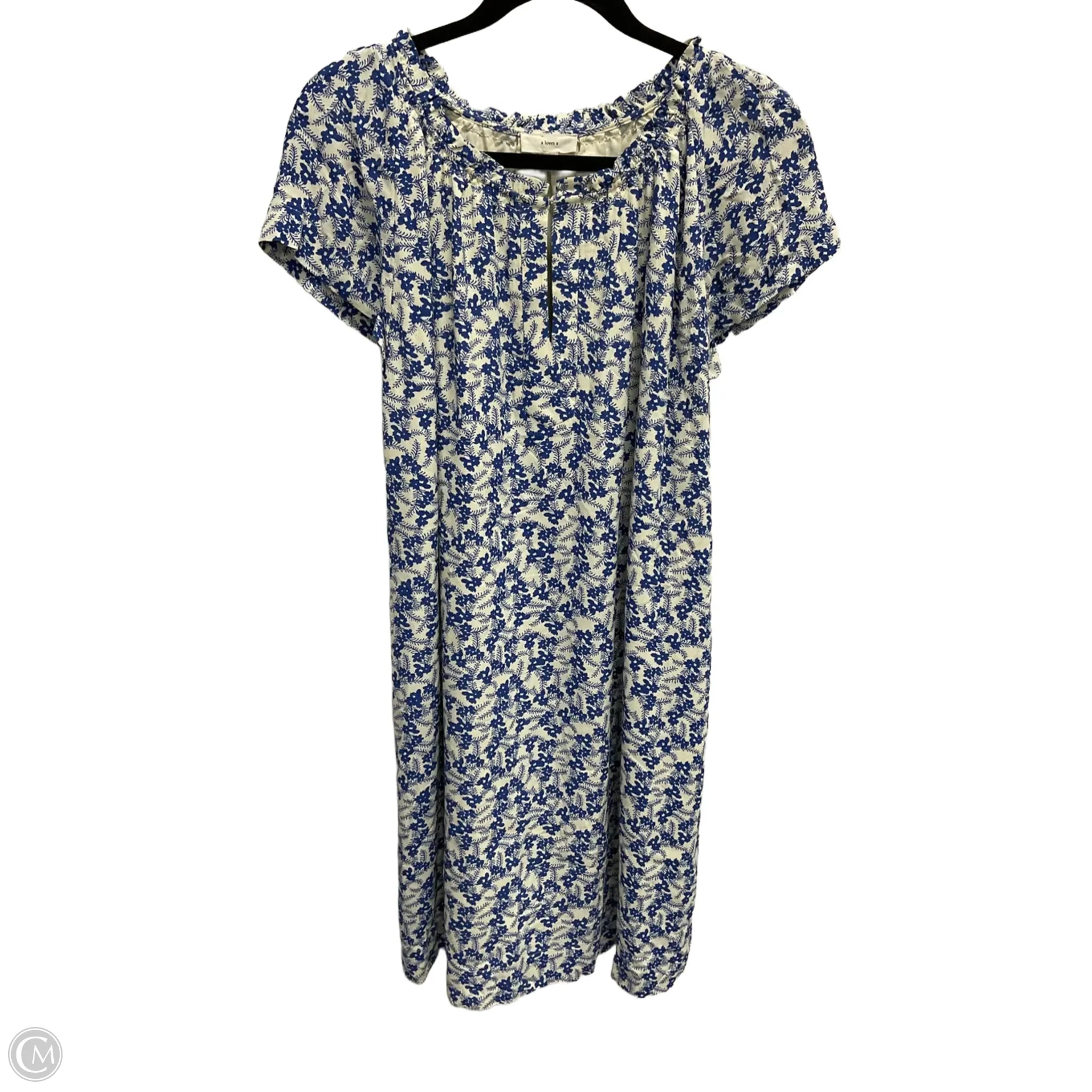 Dress Casual Short By A Loves A In Blue & White, Size: L Tunics Custom made