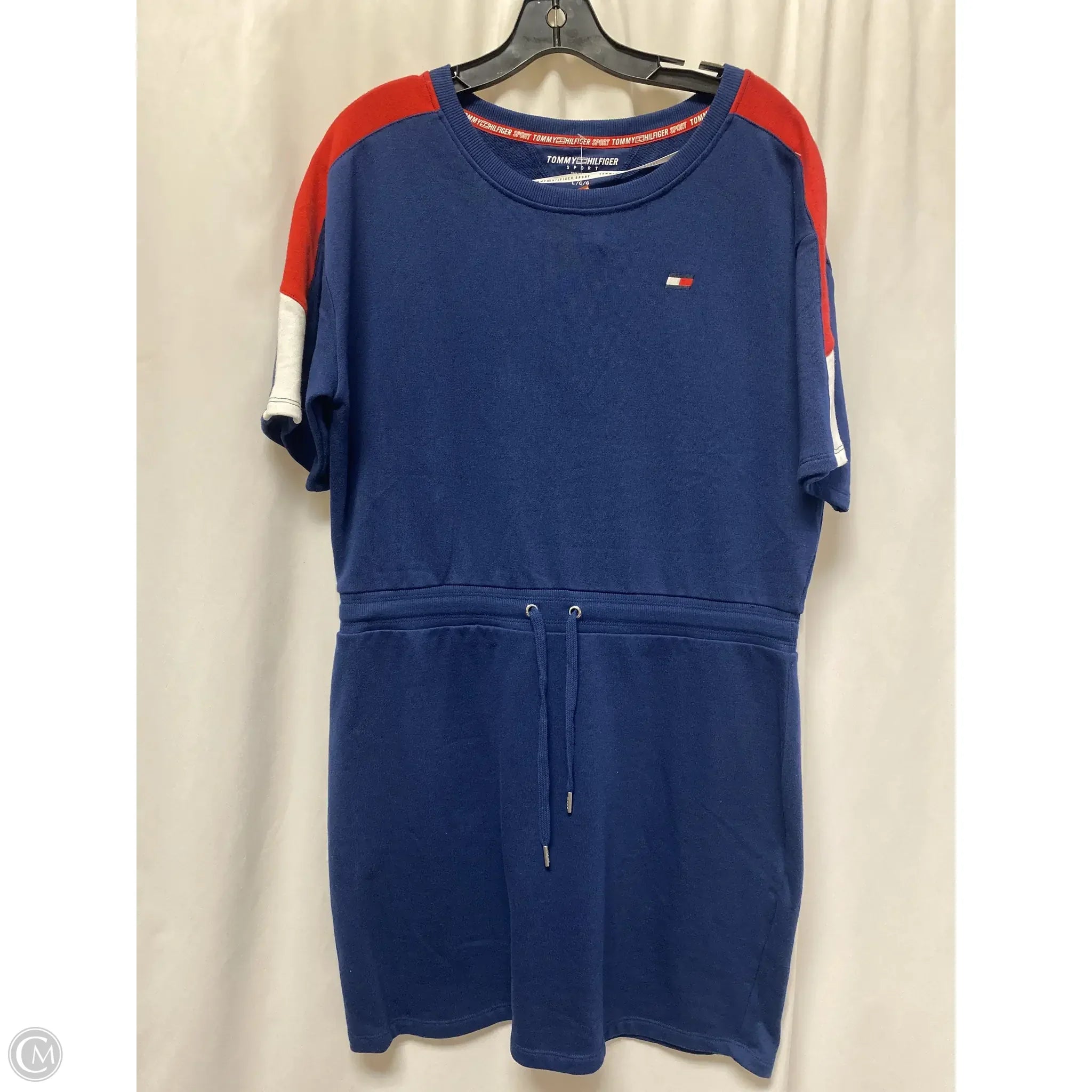 Dress Casual Midi By Tommy Hilfiger In Blue, Size: L Off-the-shoulder Chic Trendy