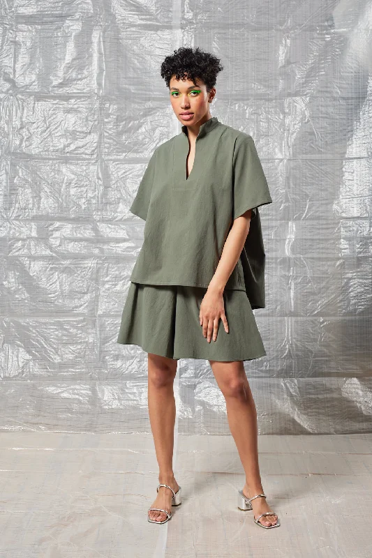 Collared Pullover (Sage) Bateau Neck Pullover