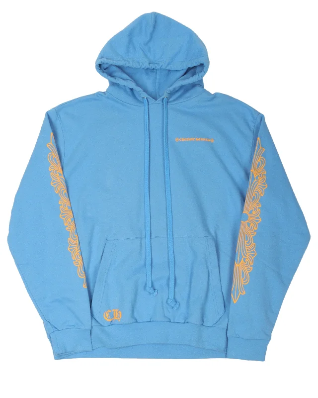 Scroll Logo Hoodie Hoodie with Belted Waist Structured Tailored