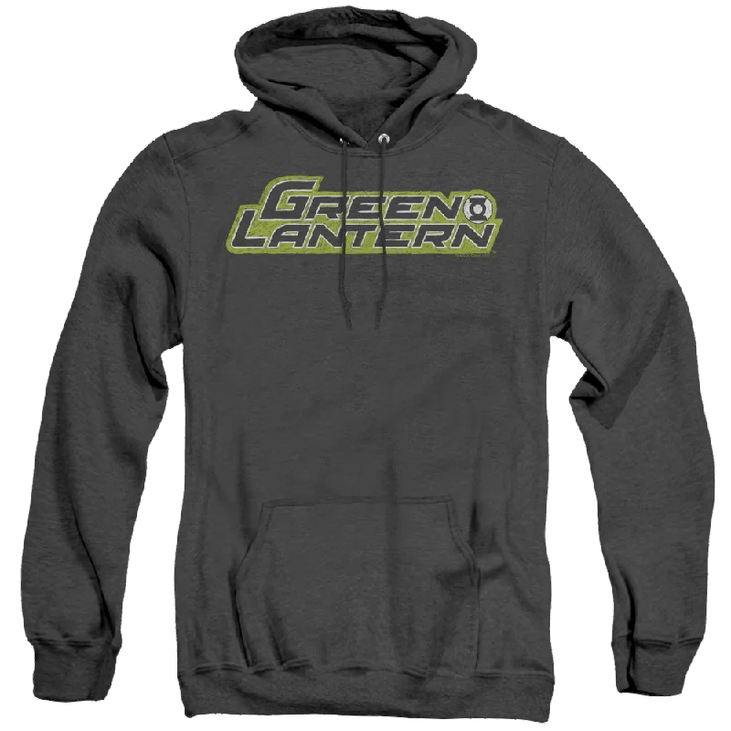 Green Lantern Scribble Title - Heather Pullover Hoodie Box Sleeve Comfort