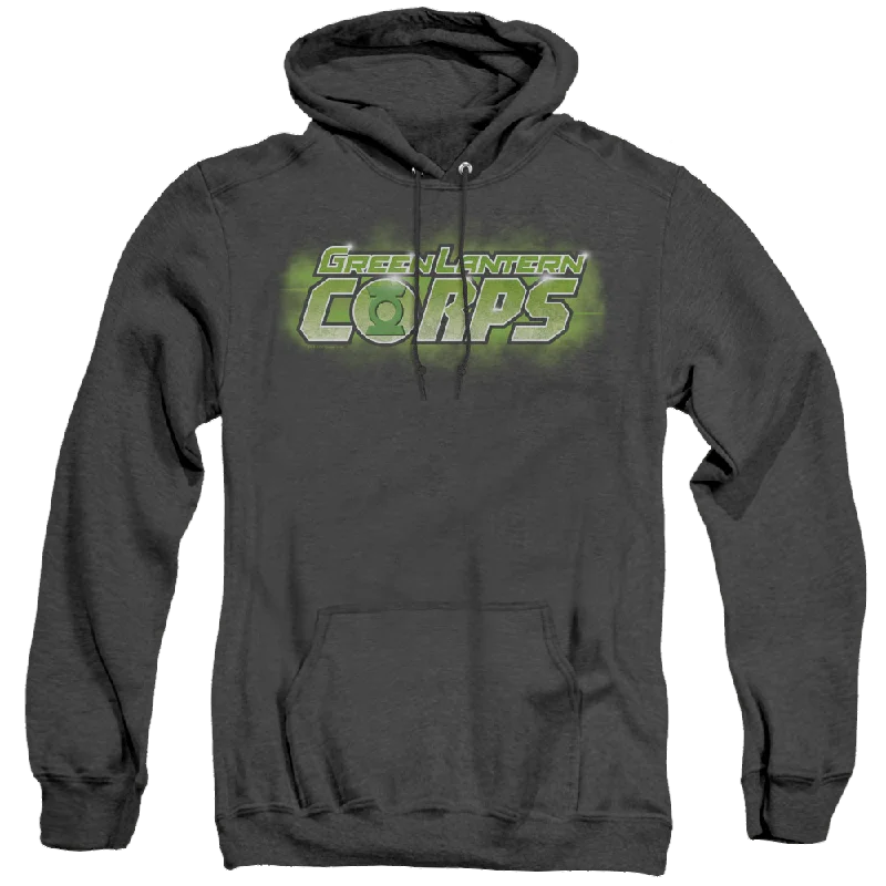 Green Lantern Gl Corps Title - Heather Pullover Hoodie Slim Sleeve Pullover