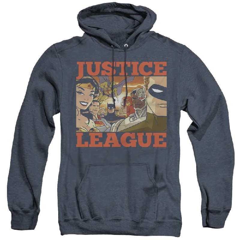Justice League New Dawn Group - Heather Pullover Hoodie dolman Sleeve Top