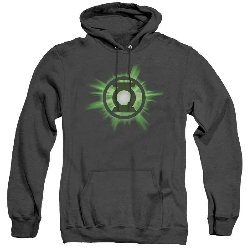 Green Lantern Green Glow - Heather Pullover Hoodie Shawl Collar Sweater