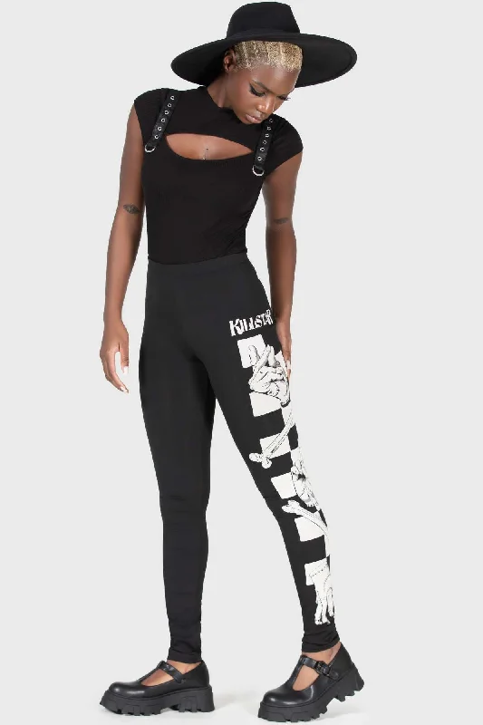 All Things Creepy Leggings Chic Printed Yoga Pants