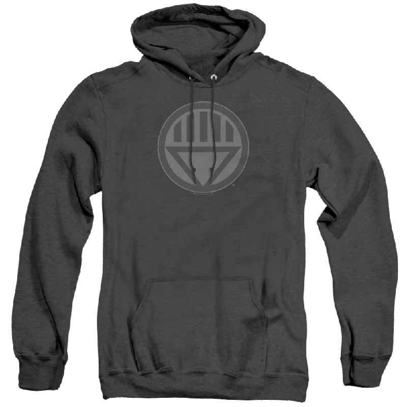 Green Lantern Black Symbol - Heather Pullover Hoodie Button Front Sweater