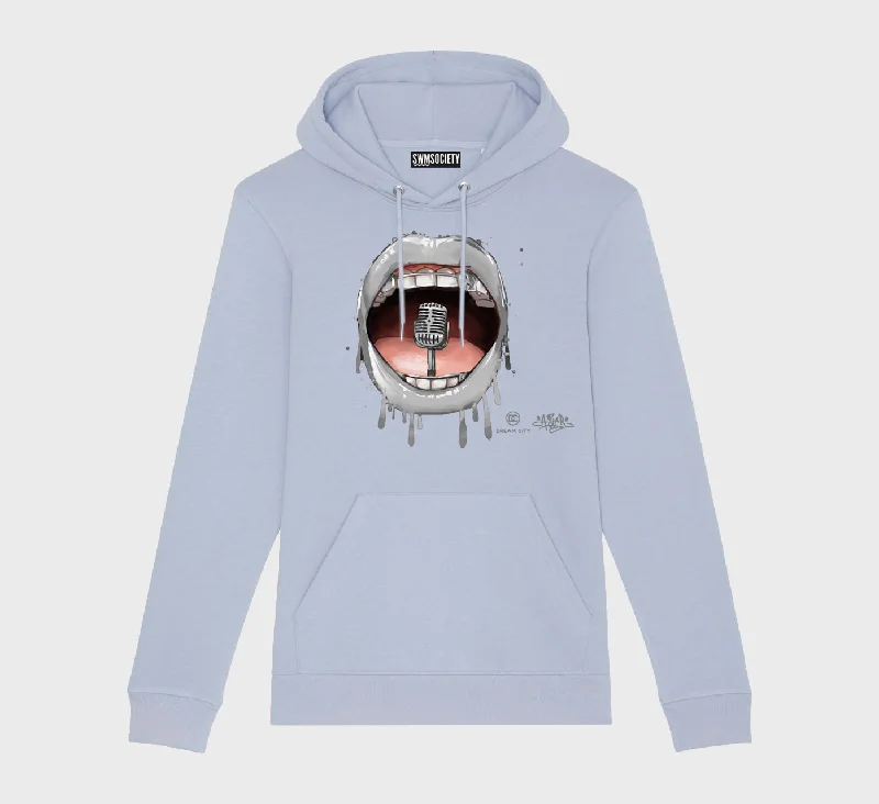 SWMSociety x  Dream City x Hear My Voice Hoodie Hoodie with Hidden Zipper Minimalist Clean