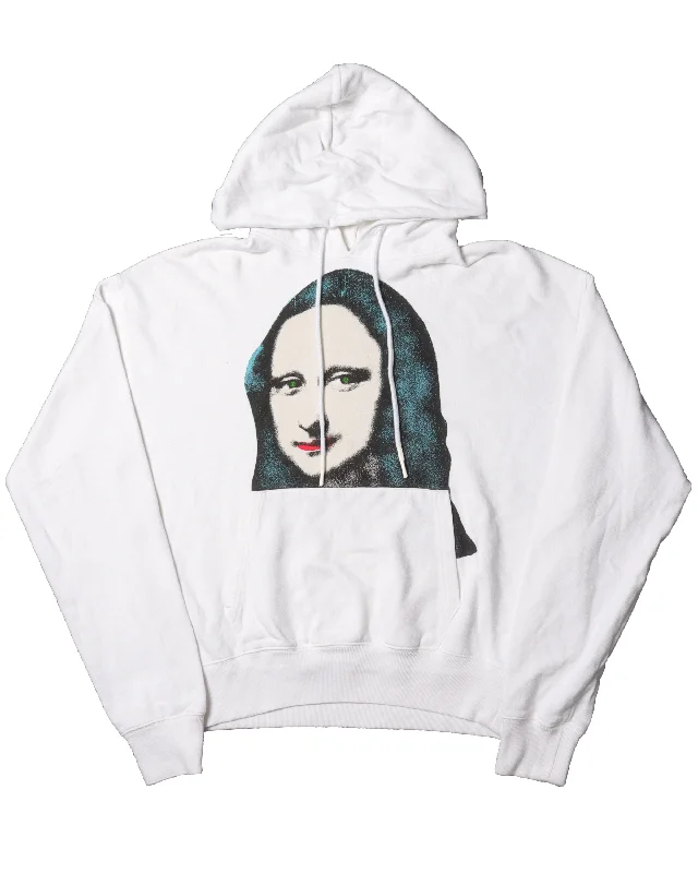 Mona Lisa Hoodie Hoodie with Toggle Buttons Decorative Unique