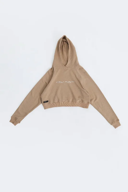 Stop Trying To Make It What It Was, Let It Be What It Is / Crop Hoodie Hoodie with Set-In Sleeves Structured Classic