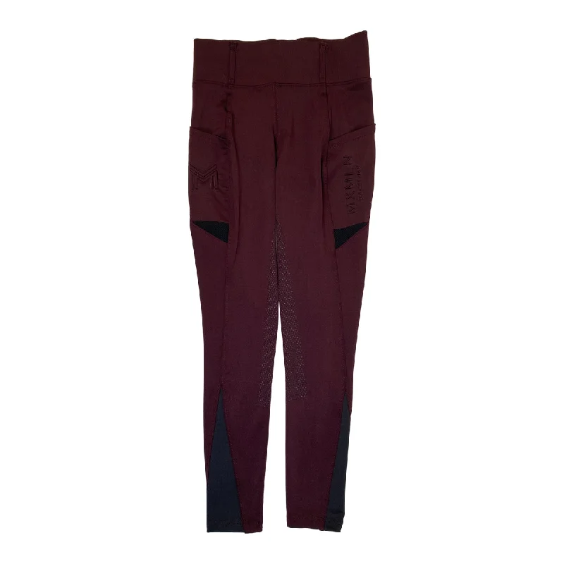 Maximilian 'Tech' Riding Leggings in Bordeaux - Women's XS Fashionable Quick-Dry Leggings
