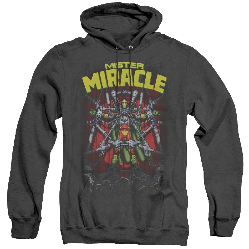 More Dc Characters Mister Miracle - Heather Pullover Hoodie Boxy Neck Sweater