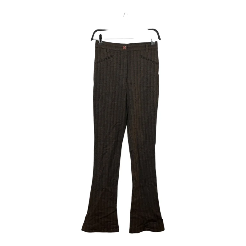 Acne Studios/Bottoms/34/Wool/BRW/STRIPED TROUSER Trousers Pleated Formal