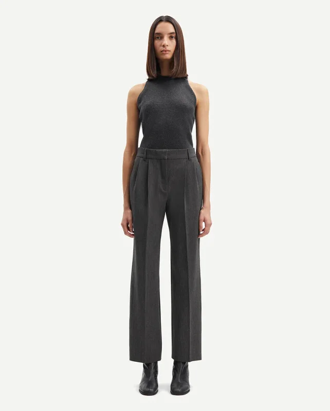 HAVENY TROUSERS 13103 / DARK GREY MEL Trousers Prom Sequined