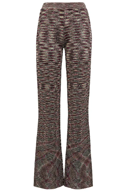 Paillette Sequin Flare Trouser Trousers Harem Relaxed Fit